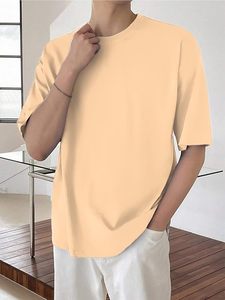 Nouvel Arrivage T-shirt Homme de Luxe en Coton 350g de Haute Qualité, Coupe Oversize à Épaules Tombantes, Style Streetwear Personnalisé et Lourd - Product Image 3