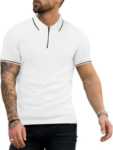 Camisas de Hombre Personalizadas de Primera Calidad, 240 Gramos, Doble Piqué, Manga Corta, Corte Regular, Color Sólido, de Secado Rápido - Product Image 2