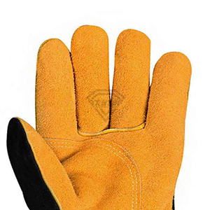 Gants de soudage en cuir de vachette pleine fleur robustes, résistants à la chaleur, avec manchette longue pour usage industriel - Product Image 6