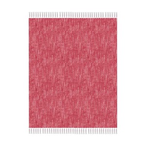 Red Color Cotton Throw Eco Friendly High Quality Cotton Throw <b>Blanket</b> for Home With Fringes Design at affordable Price. - Product Image 3