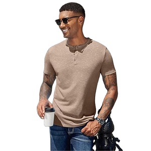 T-shirt décontracté à manches courtes en jersey polyester/coton de haute qualité pour homme, respirant et à séchage rapide - Product Image 3