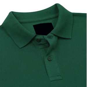 Polo de Algodón Verde Sólido de Manga Corta para Hombre, Corte Regular, Estilo Casual, Diseño con Botones, Tejido Antienvejecimiento - Product Image 4