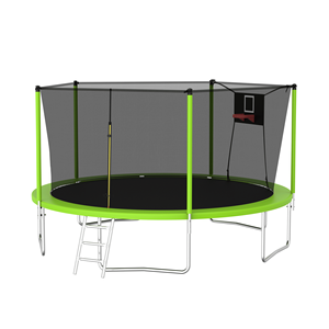 Trampolino Sportivo da 14 Piedi con Rete di Protezione, Trampolini Ricreativi per Uso Esterno e Interno - Product Image 2