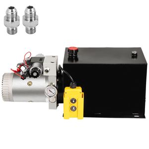 Pompa Idraulica Elettrica a Doppio Effetto 12V da 12 Litri per Rimorchi Ribaltabili - Componenti Idraulici - Product Image 1