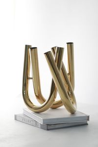 Modern Minimalist Stainless steel Tabletop Vases Gold Finish Decorative for home & office wedding decoration - Product Image 3