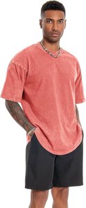 T-shirt surdimensionné délavé à l'acide pour homme, en coton premium, style streetwear décontracté, vente en gros - Product Image 4