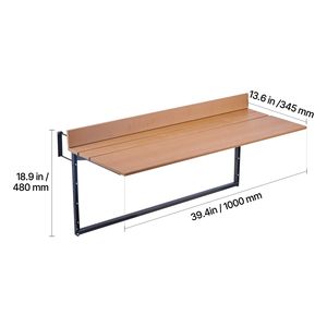 Table de balcon pliante 15 x 39, table de bar pour balustrade de balcon extérieur, table suspendue réglable sur 5 niveaux pour balcon - Product Image 2