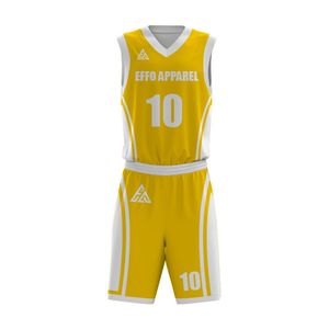 Custom Men's Basketball Uniform Sets Breathable Polyester Sports Jersey and Shorts in Sublimation or Embroidery for Team Use - Product Image 2