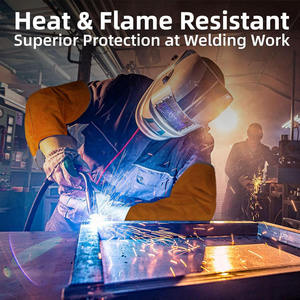 Wholesale Premium Quality Custom Design Leather Welding <b>Sleeves</b> Durable Heat Resistant <b>Arm</b> Guards Safety Workwear-OEM/ODM - Product Image 5
