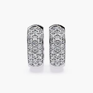 Elegantes Pendientes de Aro con Diamantes Cultivados en Laboratorio de 0.85CT en Oro de 14K, Diseño Grueso con Pavé, Joyería de Lujo para Mujer, Certificación VS+ IGI, Regalo - Product Image 6