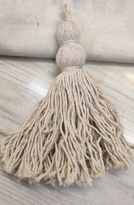 Sac fourre-tout bohème à perles avec pompons, sac à bandoulière en toile de coton pour femme, sac à main style bohème - Product Image 4