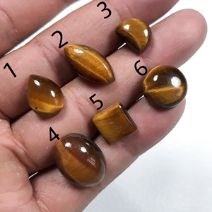 Pierre précieuse naturelle œil de tigre cabochon, forme fantaisie, taille personnalisée, pierre en vrac pour la fabrication de bijoux, vente en gros en vrac - Product Image 4