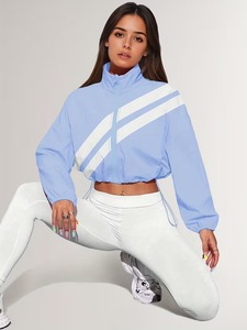 <b>Womens</b> Athleisure Tracksuit | Loose Cropped Full Zip <b>Jacket</b> & High Rise Fitness Tights Co Ord | Four Way Stretch Gym Clothes - Product Image 2