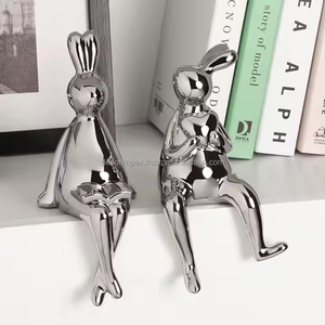 ของตกแต่งบ้านรูปกระต่ายรูปปั้นเครื่องประดับตกแต่งบ้านทำด้วยมือของตกแต่งบ้านไม่สนับสนุนทุกวันโดยการตกแต่ง impex - Product Image 3