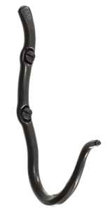 Classic <b>Black</b> Forged Iron Wall Hook Strong Metal Hanging Holder For Coats Bags <b>Scarfs</b> Keys Towels Bedroom Bathroom Entryway - Product Image 3