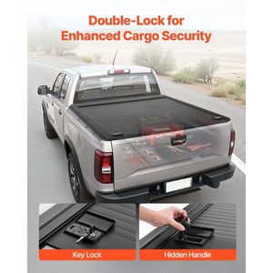 Cover Tonneau retrattile rigida 5.5 ft per accessori per veicolo Custom Fit Ford F150 - Product Image 3