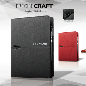 Diario de Cuero de Lujo, Elegante, con Herrajes Triangulares, Hojas Sueltas, Agenda de Negocios, Cuaderno - Product Image 1