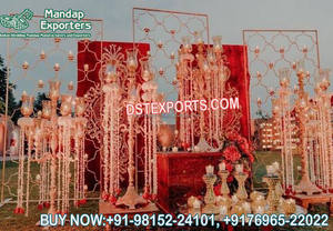 Elegant Stage <b>Backdrop</b> Half Moon Candle Wall Grand <b>Backdrop</b> Candle Walls for Wedding and Event <b>Parties</b> Best Backwall Sale - Product Image 6