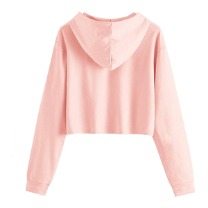 Wholesale High Quality Long Sleeve Casual Custom Women Crop <b>Top</b> Hoodies with <b>String</b> - Product Image 4