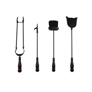 Juego de herramientas metálicas para chimenea, leña, jardín, pala, cepillo, kit para hogar de leña, herramientas para brasero, decoración interior y exterior - Product Image 3