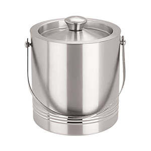 Cubo de Hielo de Acero Inoxidable Cepillado de Lujo, Diseño de Doble Pared Aislado para Bar en Casa - Product Image 2