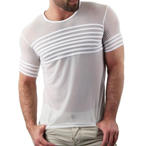 Men Mesh Summer T Shirt Lightweight Airflow Fabric Casual Fitness <b>Top</b> Men's Mesh Breathable T Shirt With Custom Design And Size - Product Image 1