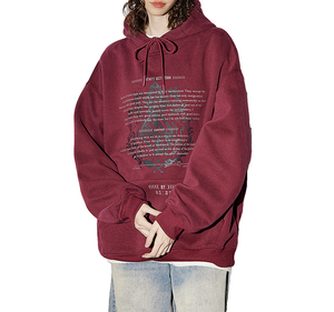 Hoodie unisexe d'hiver brodé, coupe ample et décontractée, en tissu éponge épais en coton brossé, faible MOQ, respectueux de l'environnement - Product Image 6