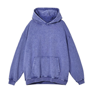 Sweat-shirts à capuche pour homme, qualité supérieure, légers, effet délavé, 100% coton molletonné, unisexe. - Product Image 3