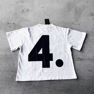 เสื้อยืดผู้ชายทรงบ็อกซี่ฟิต พรีเมียมคุณภาพ ตัดเย็บแบบครอป สีซีดจาง สไตล์ฮิปฮอป ผ้าฝ้าย 100% สีดำ พิมพ์ลายกราฟิก ไซส์ใหญ่ - Product Image 6