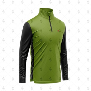 Camisetas Casuales de Alta Calidad al por Mayor con Media Cremallera, Tejido 100% Poliéster, Transpirable y de Secado Rápido, Corte Regular, Suéter de Invierno - Product Image 4