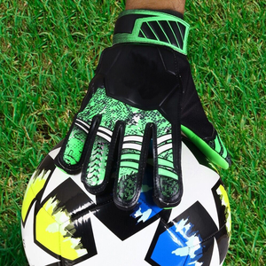 Guantes de Portero de Fútbol de Cuero Profesionales Personalizados de Fábrica, Antideslizantes, Transpirables, Ajustables, Equipo de Entrenamiento al por Mayor - Product Image 6