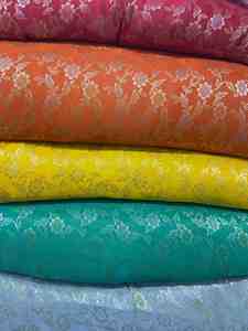 Dyeable <b>Fabric</b> Jacquard <b>Fabric</b> with Metallic Floral Motif for Ethnic Wear & Fashion Apparel - Product Image 3