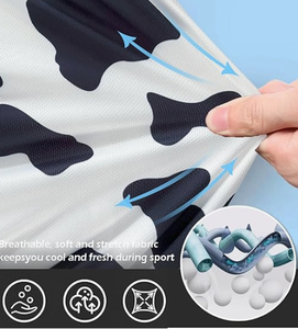 Men s <b>Animal</b> Print Shorts Mid Waist Drawstring Casual Style Short Length Polyester Fabric Breathable Woven Flexible Movement - Product Image 2