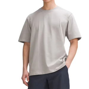 Camiseta blanca de manga corta con cuello redondo para hombre, corte regular, informal, lisa, de color sólido, de algodón, talla grande. - Product Image 4