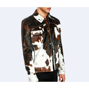 Chaqueta de Cuero Vacuno de Alta Calidad Hecha a Medida, Estilo Occidental Vintage, Unisex, con Revestimiento de Lona, Fabricada en Pakistán - Product Image 3