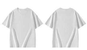 Camiseta de hombre a la moda con cuello redondo y manga corta, 220g, 100% algodón, diseño de logotipo personalizado OEM. - Product Image 4