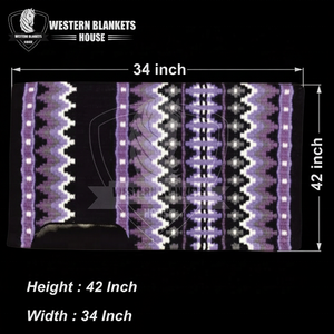 Custom New Zealand Wool Western <b>Heavy</b> Horse Show Pad Durable Handmade Saddle Pad <b>Heavy</b> Duty New Zealand Wool Horse Show Pad - Product Image 1