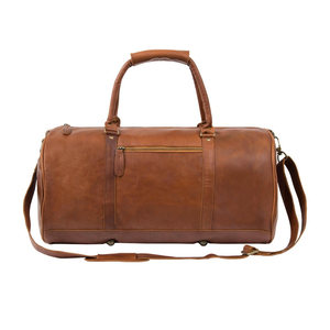 Leather Design Men Leather <b>Duffel</b> <b>Bag</b> Outdoor Travel Sports <b>Bag</b> With Large Storage Capacity And Durable - Product Image 1