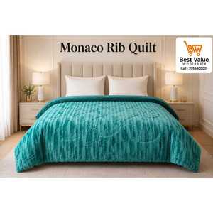 Couette double en polyester de luxe Monaco Rib 220x240 CM, patchwork, garnissage en microfibre, douce et chaude, pour la maison et l'hôtel - Product Image 1