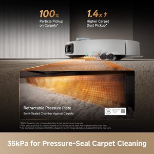 Dreame X60 Max หุ่นยนต์ดูดฝุ่นและถูพื้น, ดีไซน์บางเฉียบดูด35,000PA, ไม้ถูพื้นทำความสะอาดตัวเอง - Product Image 3