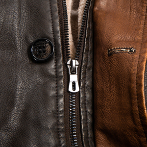 Professional <b>Mens</b> Sheepskin Fur <b>Coat</b> Wholesale Premium Fashion Custom Design Leather <b>Coat</b> - Product Image 6