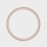 Bracelet en or 9 carats jaune/blanc/rose avec diamants ronds en une seule rangée, certifié IGI