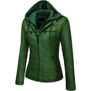 Chaqueta de Cuero Casual para Mujer, Invierno, con Relleno de Algodón Tejido, Corte Ajustado, Diseño Cómodo, Superventas - Product Image 4