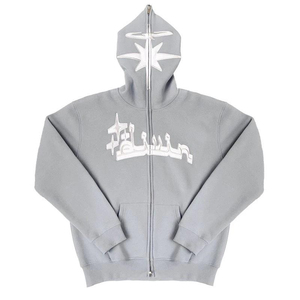 Sudadera con capucha corta y cremallera, personalizada con logotipo, 500 GSM, de algodón 100%, estilo vintage, lavado ácido, desgastada, tejida por Nesta Sports - Product Image 5