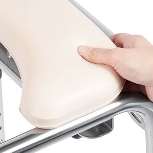 Sedia Comoda da Comodino Regolabile a 7 Livelli di Altezza, Sedile Imbottito, Secchio Rimovibile da 5,8L, Braccioli Abbattibili Regolabili a 8 Livelli, Facile da Usare - Product Image 6