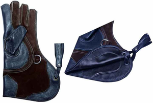 Gant de fauconnerie en cuir véritable robuste pour homme – Protège-bras extra long pour la manipulation des faucons, des houkats et des aigles - Product Image 3