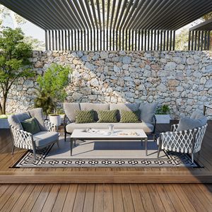 Tappeto da campeggio impermeabile 9FT X 12FT, tappeto da esterno per patio, grande tappeto da campeggio con borsa per il trasporto, design in paglia di plastica, impermeabile per giardino - Product Image 2