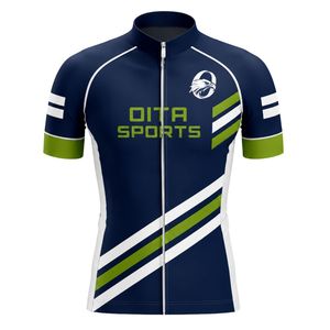 Navy Green Cycling Jersey for Men Short Sleeve Bike Shirt Breathable Lightweight Cycling Wear <b>Road</b> Mountain Riding Sports - Product Image 1