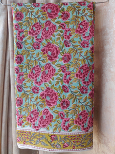 Pure Cotton Indian Textile with Multicolor Hand Block Prints for Home Furnishing <b>Cushion</b> <b>Covers</b> Quilting Sewing and Crafting - Product Image 2