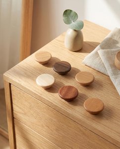Premium Handmade Drawer Pull Natural Oak Cupboard <b>Knob</b> Elegant Minimal <b>Furniture</b> <b>Handle</b> Wooden Contemporary Pull <b>Knob</b> - Product Image 6